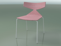 Stackable chair 3701 (4 metal legs, Pink, V12)