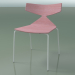 3d model Stackable chair 3701 (4 metal legs, Pink, V12) - preview