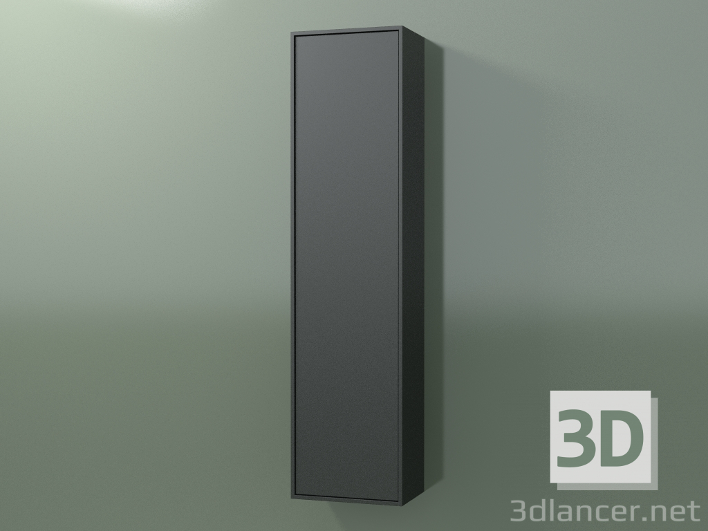 modello 3D Pensile con 1 anta (8BUBECD01, 8BUBECS01, Deep Nocturne C38, L 36, P 24, H 144 cm) - anteprima