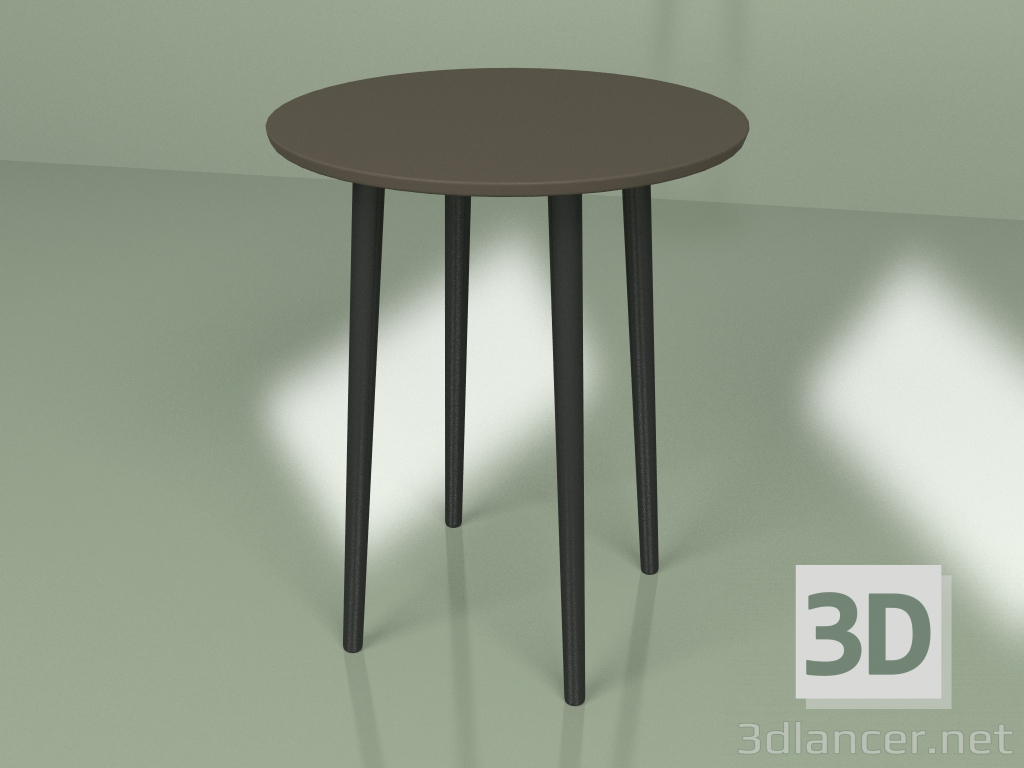 3D modeli Sputnik mini masa (koyu kahverengi) - önizleme