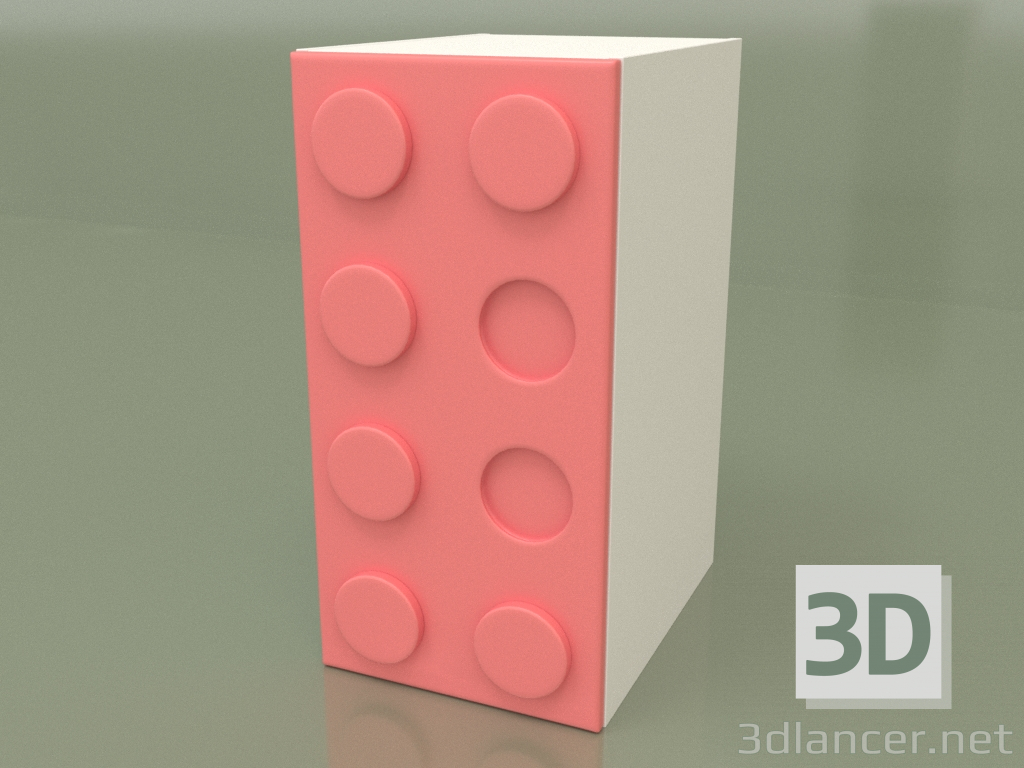 3d модель Шкаф одностворчатый (Coral) – превью
