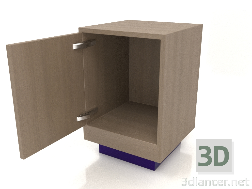 modèle 3D Table de chevet (ouverte) TM 04 (400x400x600, gris bois) - preview