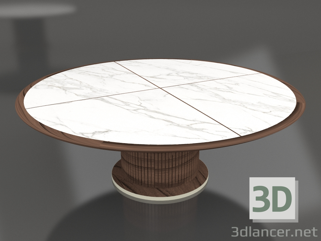 modello 3D Tavolo da pranzo Tavolo completo tondo 210 marmo (di serie) - anteprima