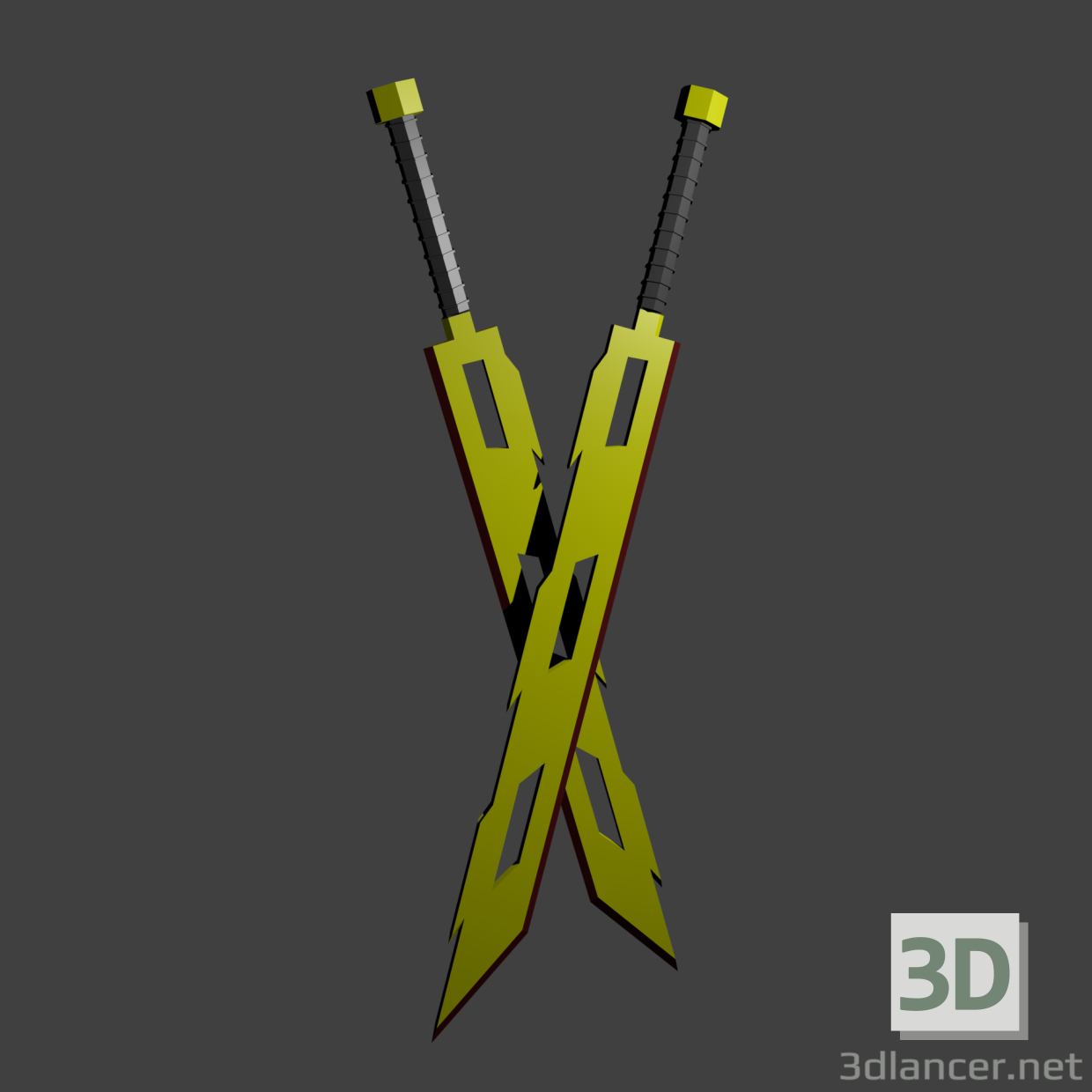 3D soğuk silah kılıç modeli satın - render