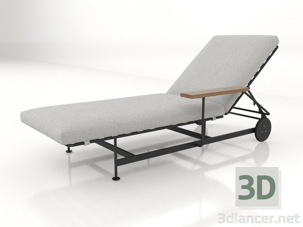 modello 3D Chaise longue con bracciolo a sinistra - anteprima
