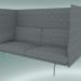 3d model Double sofa with high back Outline (Vancouver 14, Polished Aluminum) - preview