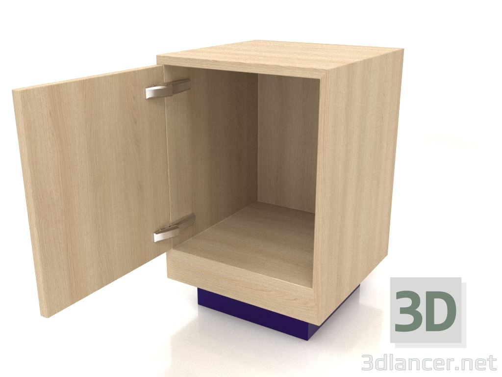 3 डी मॉडल बेडसाइड टेबल (खुला) टीएम 04 (400x400x600, लकड़ी सफेद) - पूर्वावलोकन