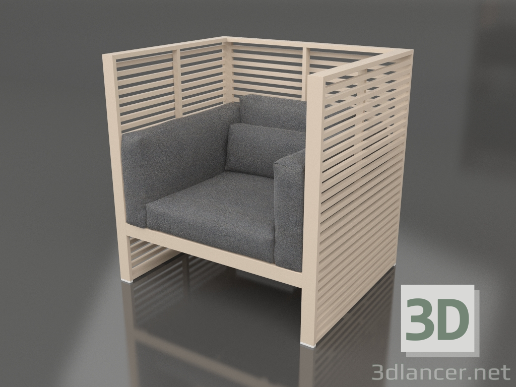 3d модель Кресло для отдыха Normando с высокой спинкой (Sand) – превью