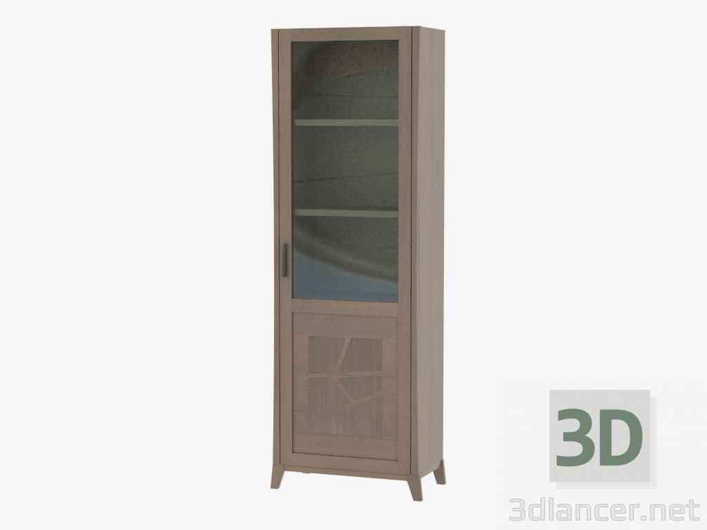 modèle 3D armoire porte simple avec pieds galbés VT1MOLC - preview