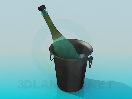 3d model Champagne in an ice vedertse - preview 3d model Champagne in an ice vedertse - preview