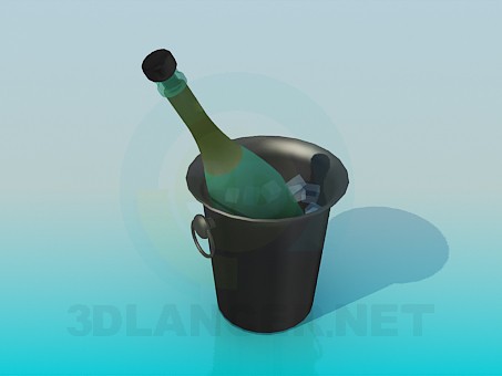 3d model Champagne in an ice vedertse - preview 3d model Champagne in an ice vedertse - preview
