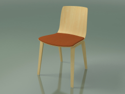 कुर्सी 3978 (4 लकड़ी के पैर, सीट पर तकिया के साथ, प्राकृतिक सन्टी)