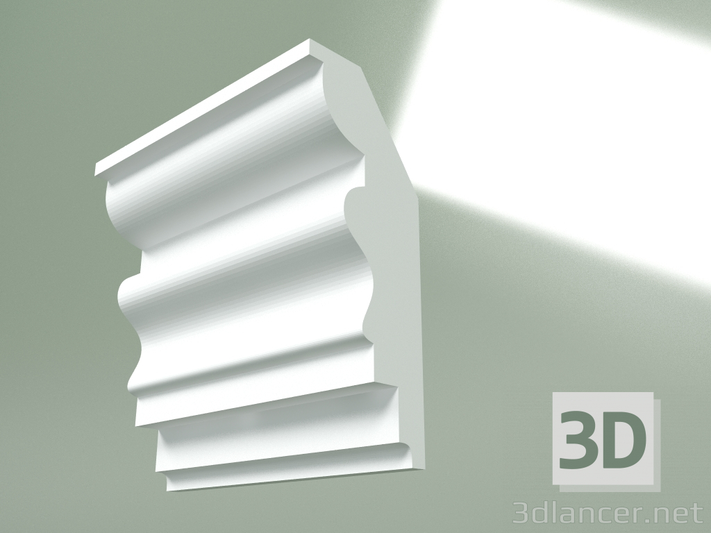 3D modeli Alçı korniş (tavan kaidesi) KT352 - önizleme
