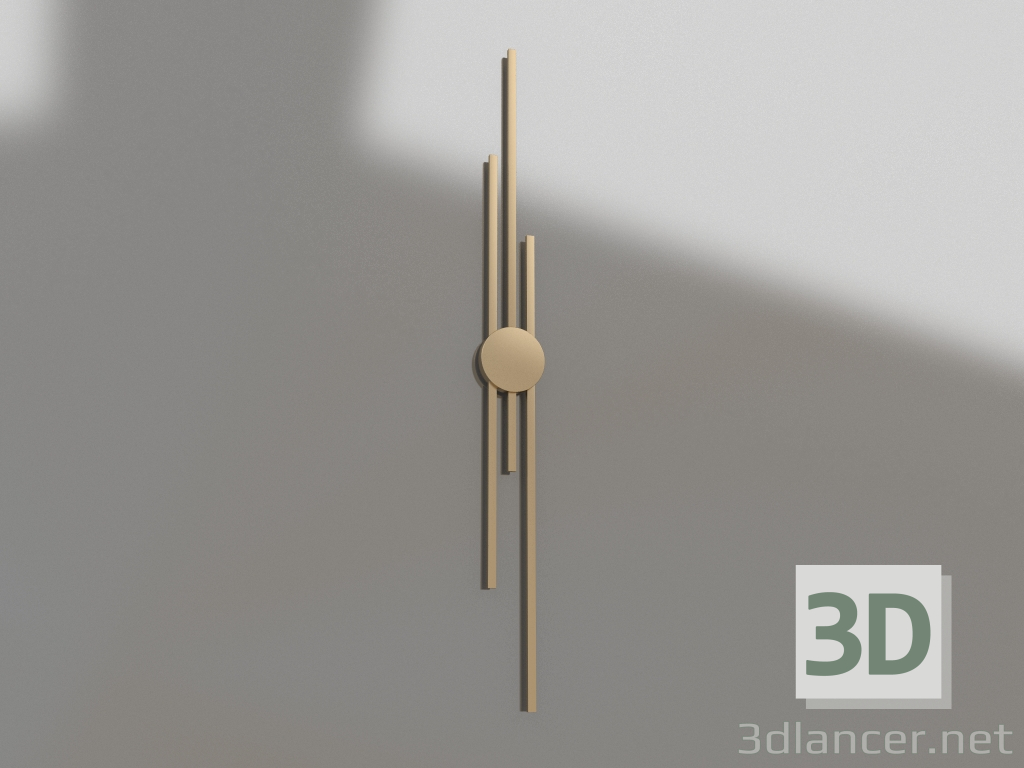 modello 3D Lampada da parete Lauryn oro (08428-1203.33) - anteprima