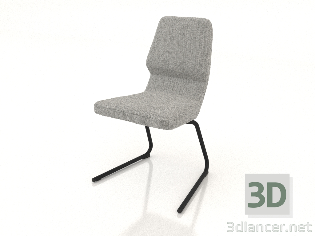 modèle 3D Chaise sur pieds cantilever D25 mm - preview