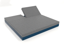 Bett mit Rückenlehne 200 (Graublau)
