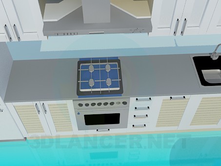 3d model Kitchen - preview 3d model Kitchen - preview