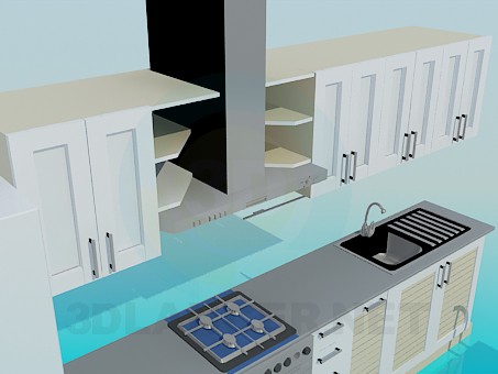 3d model Kitchen - preview 3d model Kitchen - preview