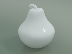 Sculpture Ceramics Pear (H 28cm, White)