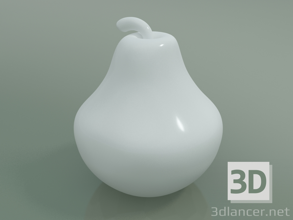 3D modeli Heykel Seramik Armut (H 28cm, Beyaz) - önizleme