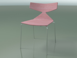 Sedia impilabile 3701 (4 gambe in metallo, rosa, CRO)