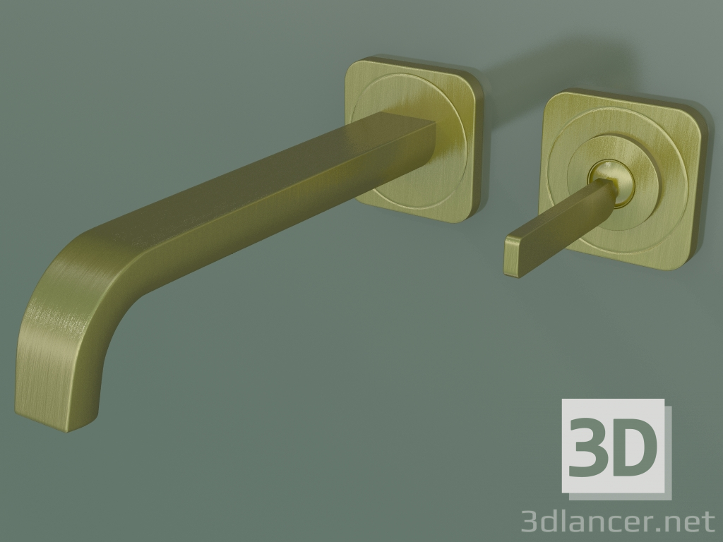 3D Modell Einhebel-Waschtischmischer für verdeckte Wandmontage (36106950, Messing gebürstet) - Vorschau