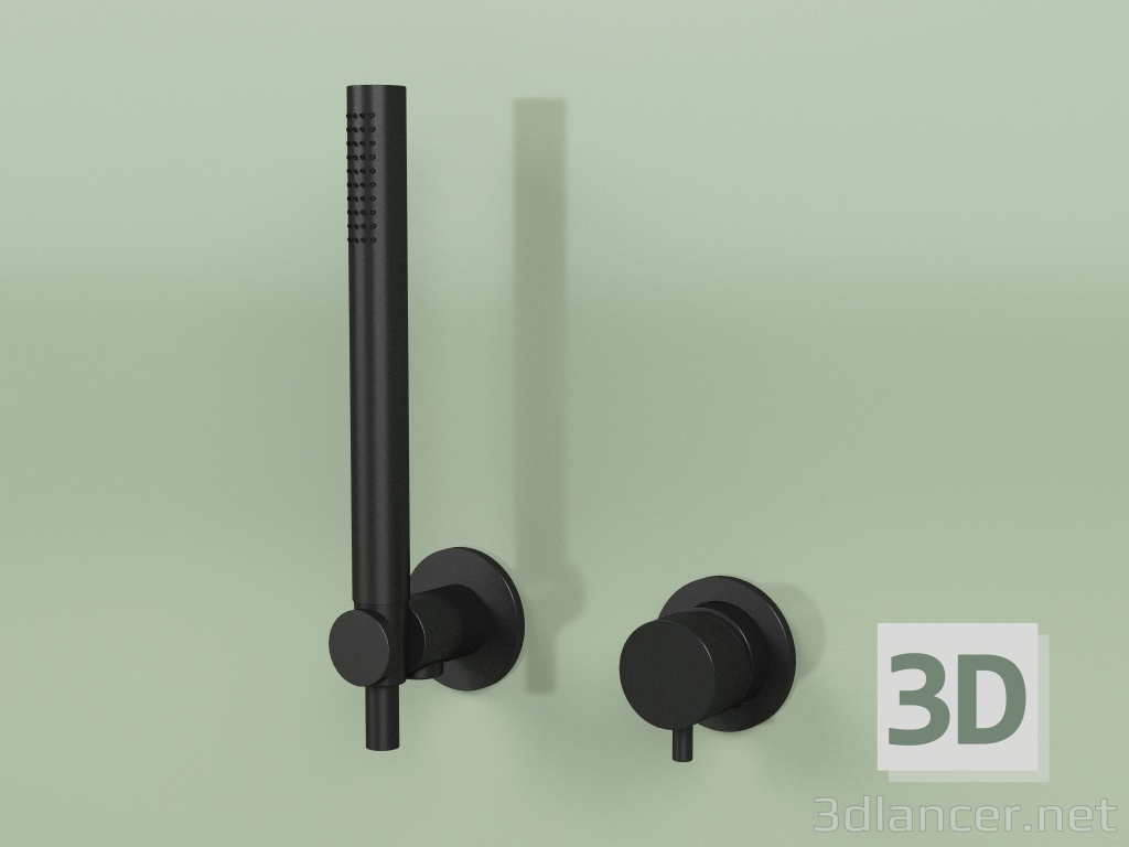 3d model Wall-mounted mixer with hand shower (12 58, NO) - preview