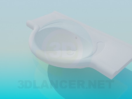 3d model Wash-stand with ornament - preview 3d model Wash-stand with ornament - preview