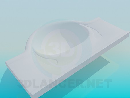 3d model Wash-stand with ornament - preview 3d model Wash-stand with ornament - preview