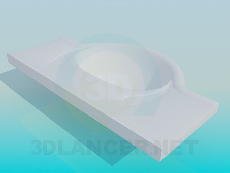 3d model Wash-stand with ornament - preview 3d model Wash-stand with ornament - preview