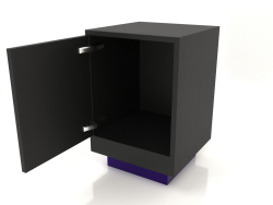 Table de chevet (ouverte) TM 04 (400x400x600, bois noir)