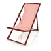 3d model Deckchair (Wine red) - preview