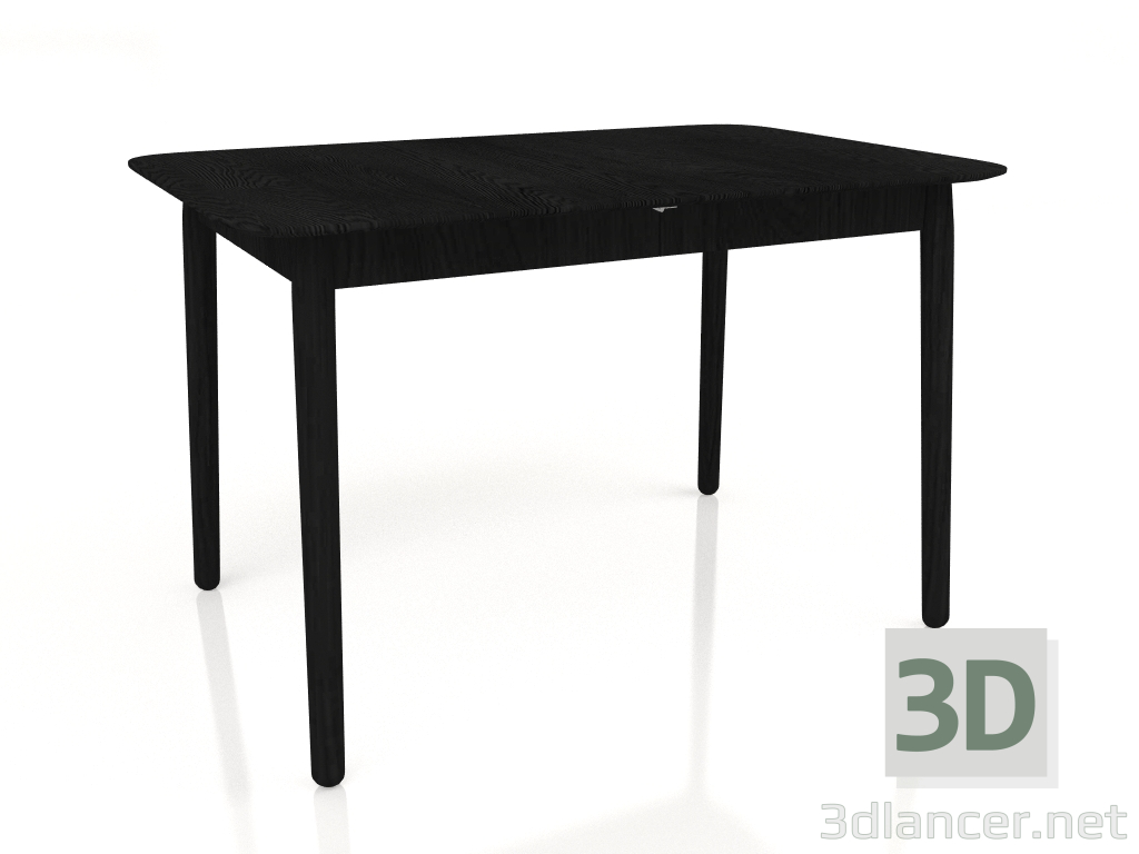 3D Modell Esstisch Glimps 120-162x80 (Schwarz) - Vorschau