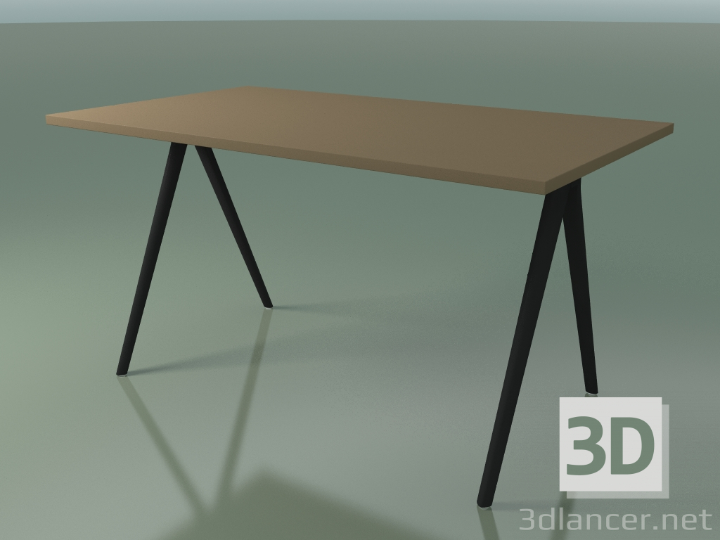 modello 3D Tavolo rettangolare 5408 (H 74 - 79x139 cm, laminato Fenix F05, V44) - anteprima