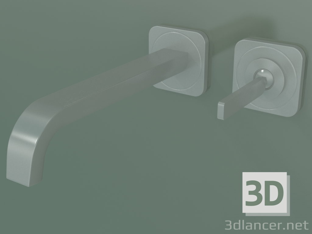 3d model Single lever basin mixer for concealed installation wall-mounted (36106800, Stainless Steel Optic) - preview