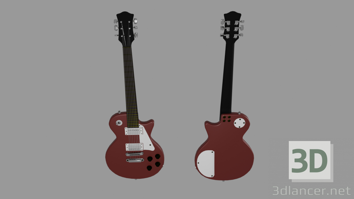Les Paul Gitarre 3D-Modell kaufen - Rendern