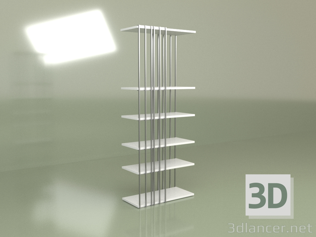 3D Modell Bücherregal GL 118 (Weiß) - Vorschau