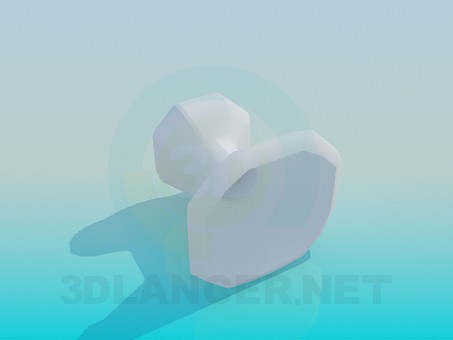 3d модель Вішак для рушника – превью 3d модель Вішак для рушника – превью