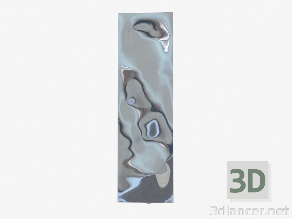 3d model radiador decorativo Golpe de acero inoxidable - vista previa