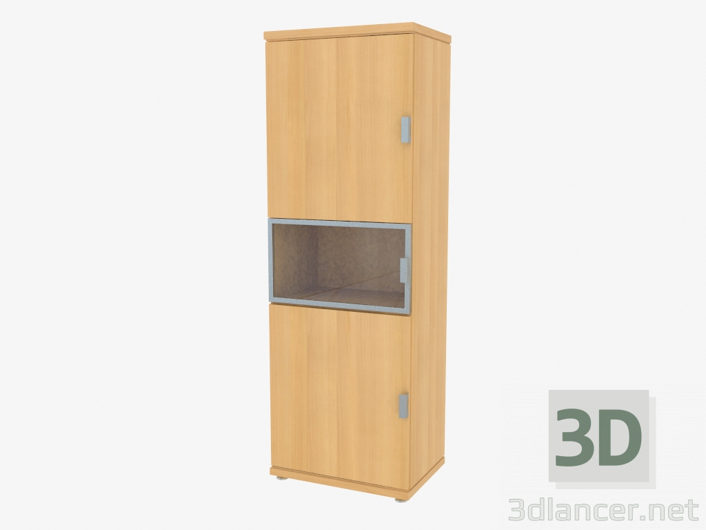 3d модель Боковой элемент мебельной стенки (490-49) – превью
