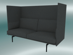 Double sofa with high back Outline (Hallingdal 166, Black)
