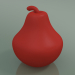 Modelo 3d Cerâmica de escultura Pear (H 28cm, RAL 3028 Pure Red) - preview