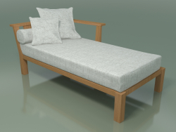 Modular daybed in teak, outdoor InOut (20R)