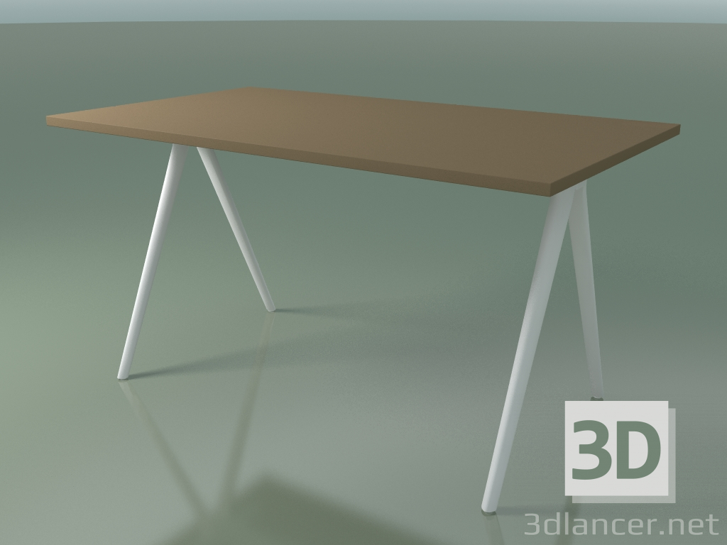 3D Modell Rechteckiger Tisch 5408 (H 74 - 79x139 cm, Laminat Fenix F05, V12) - Vorschau