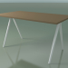 3d model Rectangular table 5408 (H 74 - 79x139 cm, laminate Fenix F05, V12) - preview