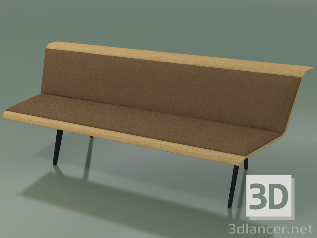 3D Modell Triple Corner Module Waiting 4515 (135 ° links, natürliche Eiche) - Vorschau