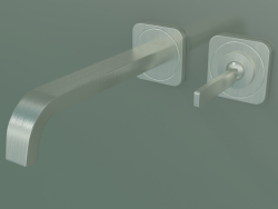 Misturador monocomando de lavatório para instalação oculta na parede (36106820, Níquel escovado)