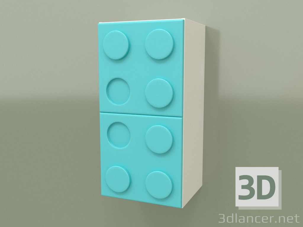 modello 3D Mensola verticale a parete (Aqua) - anteprima