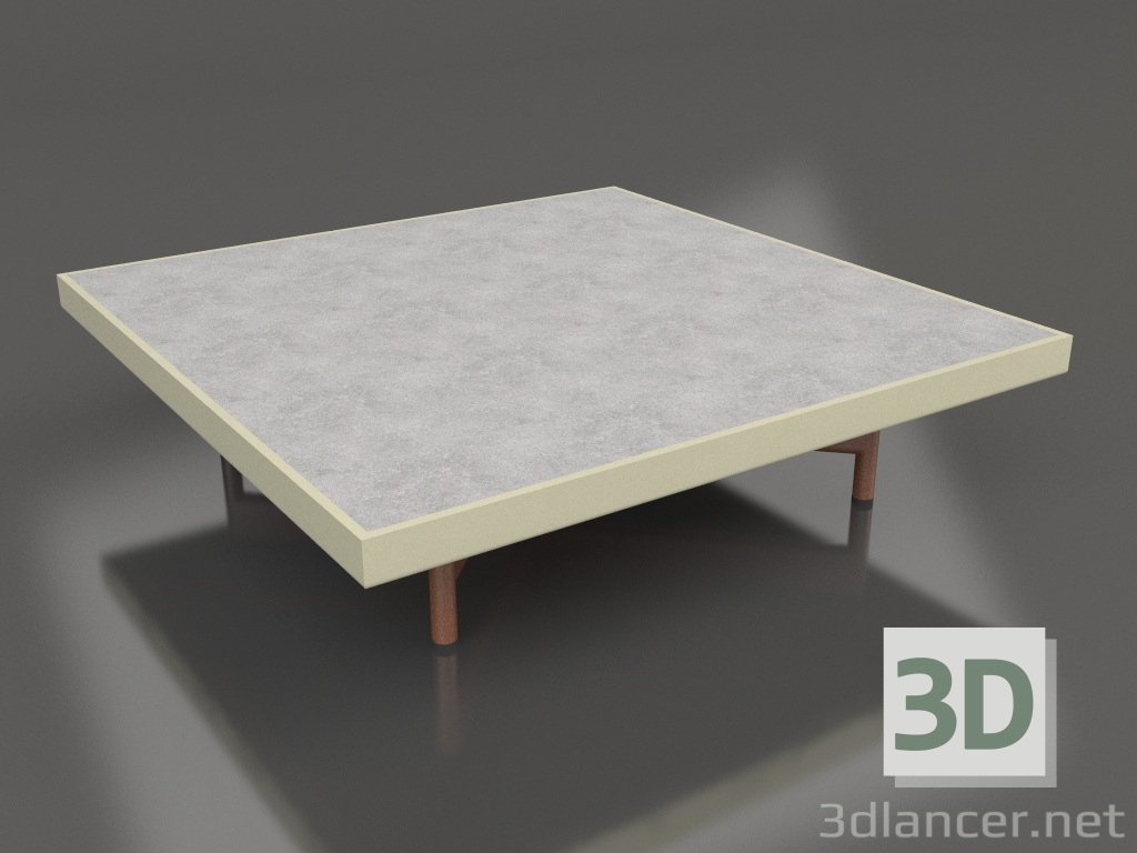 Modelo 3d Mesa de centro quadrada (Ouro, DEKTON Kreta) - preview