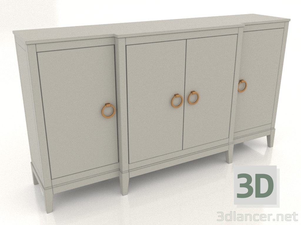 3d model Chest of drawers (RAL 7044, option 4) - preview